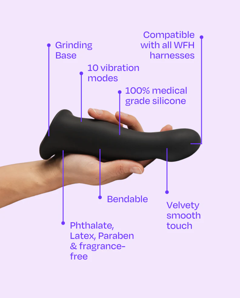 Comze 2.0 - Vibrating Bendable Strap-On Dildo with Grinding Base® - Image 5