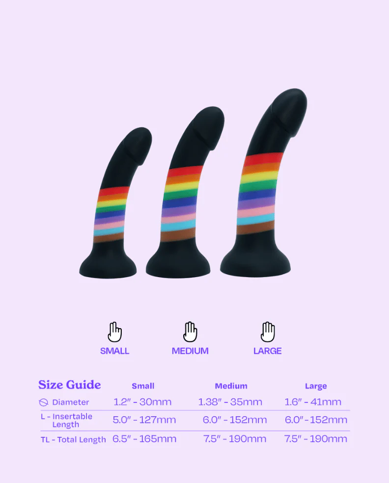 Rainbow Strap-On Dildo - Image 9